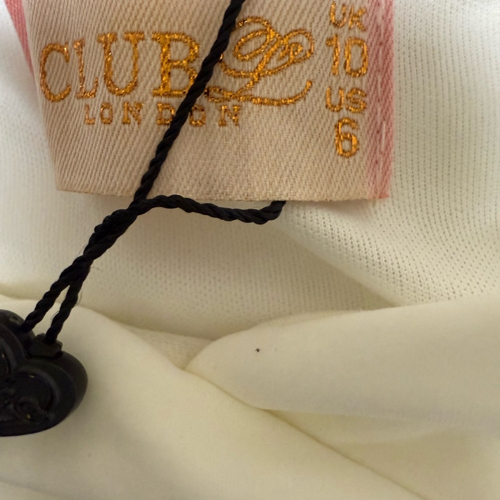 NwT;Club L London White Ruched Long Sleeve Dress⭐️ - Picture 6 of 8